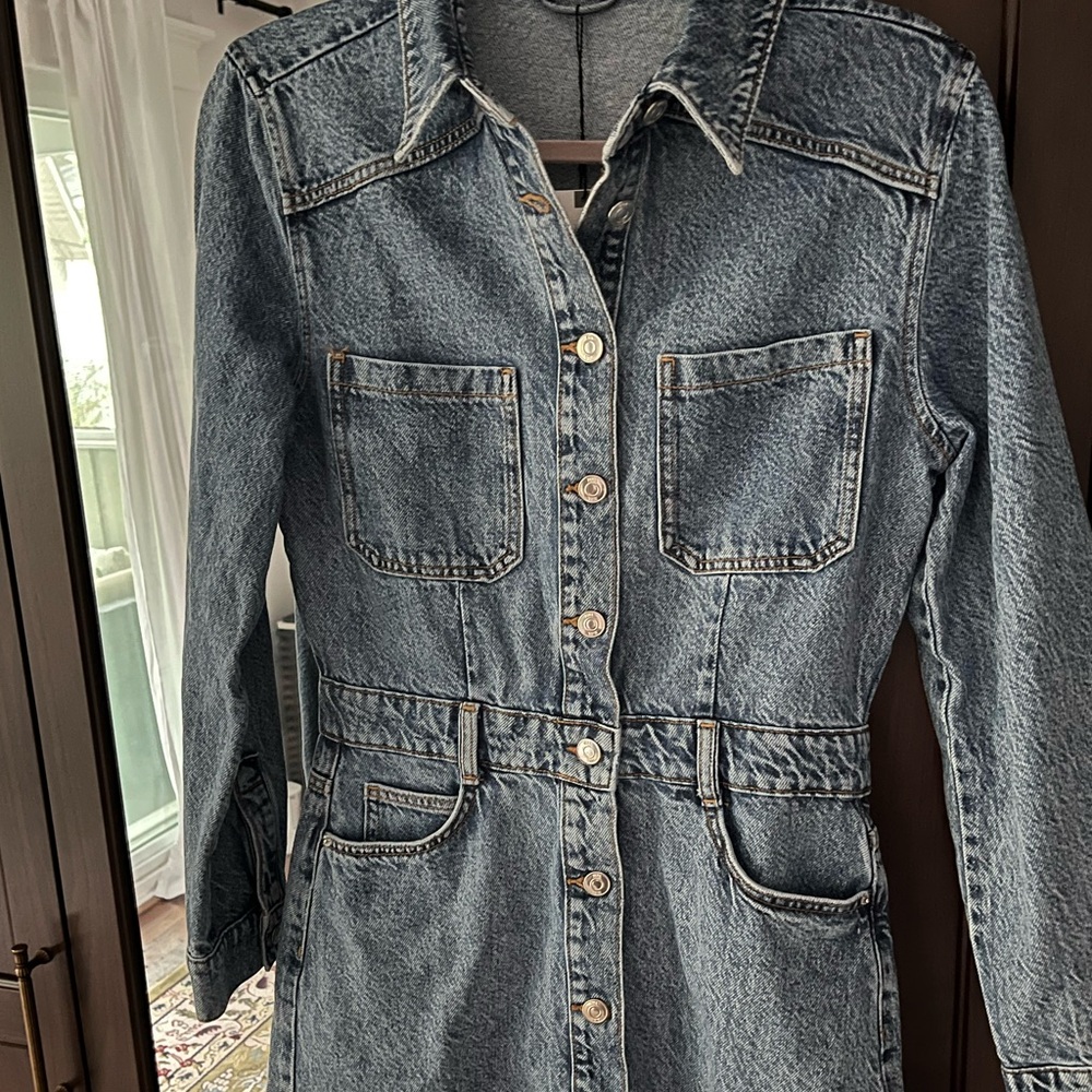 Zara Blue Denim Women's Mini Dress